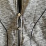 Athleta  Bombtastic Charcoal Gray Bomber Full Zip Jacket Womens Size S‎ Athletic Photo 3