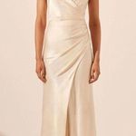 Shona joy  La Lune crossed draped maxi Cream dress Photo 0