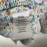 Talbots  Sweater Top Womens Large White Purple Chunky Knit Pastel‎ Casual Rainbow Photo 5