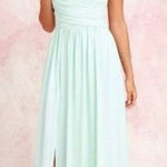 Lulus NWT Lulu’s‎ Bridesmaid Dress Mint Green Strapless Formal Gown Moonlight Serenade Photo 0