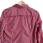 Old Navy Women Top L Red Buffalo Check Button Up Cowgirl Western Casual Cotton Photo 5