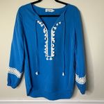 Line and Dot Line‎ and Dot Revolve blue pom pom deliah blouse Photo 6