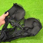 Victoria's Secret  Women M Black Lace Push Up Bra Lingerie Dancer Bodysuit Grunge Photo 7