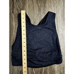 Free People Movement High Neck Sports Bra Womens Small Blue Criss-Cross Back Photo 1