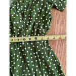 Montrez Romper Surplice Neck Slim Polka Dot Green & White No Tag Measures M Size M Photo 7