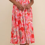 Lulus Impeccable Aura Pink Paisley Print Cutout Buckle
Midi Dress
 fall casual Photo 0