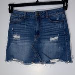 Wax Jean  Blue Distressed Mini Skirt Y2K‎ Medium Photo 0