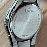 Bulova Diamonds Ladies Watch Pearl Dial Stainless Bracelet Blue Markers 96R55 Photo 12