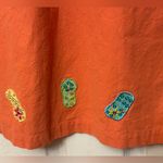 Jane Ashley VTG Casual Lifestyle Cotton Midi Dress Large Flip Flop Coral Resort Photo 5