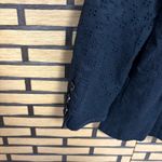 Ann Taylor Talbots Stretch Black Eyelet Blazer Size 2 Photo 4