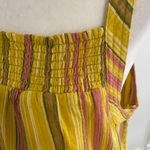 prAna New Smocked Tie Hem Tank Top Little Palm Cami Leapfrog Stripe Size Large Photo 9