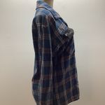 Caffe Marrakesh Club & Resort Size Medium Plaid Shacket w/ Sequin Pocket. New Blue Photo 4