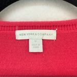 New York & Company Long Sleeve V Neck Basic Sweater Womens Medium Pink Photo 2