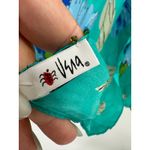 Vera Neumann Silk Scarf Womens Blue Green Floral 70x20 NWT FLAW* Photo 3