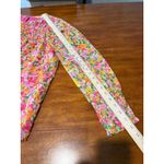 Terra & Sky Terra Sky Floral Print Smocked Neck Long Sleeve Blouse Women's 1X Pink Orange Photo 6