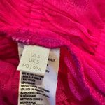 Free People Hot Pink Sheer Ruffle Mesh Top Size Small Photo 5