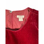 J CREW‎ Peplum Velvet Tank Sleeveless Wine Burgundy Drop Waist Velour Size 2 Red Photo 2