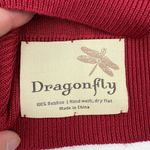 Dragonfly Red Knit Bamboo Scarf Wear 6 Different Ways Buttons Birch Wood Trading Photo 6