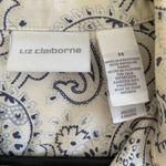 Liz Claiborne Western Style Paisley Cream and Blue Jacket Photo 2