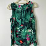 Lord and Taylor  Green Tropical Tank Women's Medium Photo 4