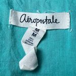 Aéropostale Blouse Womens Medium Teal Lace Floral 3/4 Sleeve Bohemian Chic‎ Lace Blue Photo 5