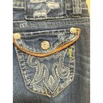 MEK Denim Oaxaca Jeans‎ Womens 28/34 Dark Wash Embellished Pockets Cropped Blue Photo 10