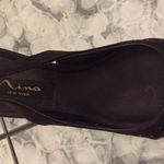 ⭐️ Nina's Brown Crystal Peep Toe Slingback Heels Pump Size 6.5 Photo 1