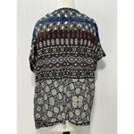 Desigual  Jamil‎ Geometric Short Sleeve Cardigan Tank Top Combo Small Black Red Photo 10