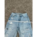 American Eagle  Mom Jean Comfort Stretch Waistband Destroyed Ripped Jean Light 0 Photo 8