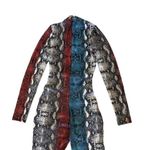 May pink  Snake Print Jumpsuit Small‎ Long Sleeve Bold Y2K Night Out Trendy Photo 6