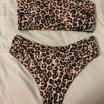 SheIn Cheetah Bandeau Bikini Set Photo 0