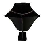 Double Layered Dangling Beaded Chain Necklace Photo 2