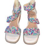 Impo  Stretch Women’s Wedge Sandal Size 11 Multi Color Memory Foam Ankle Zip Photo 0