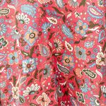 Boden Red Smocked Cuff Printed Split Neck Top Radish Oriental Paradise T0914 12 Photo 7