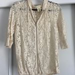 Urban Outfitters Lace Zip Up Sweatshirt Photo 0