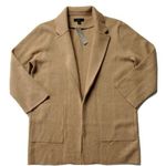 J.Crew NWT Sophie in Heather Khaki Open-Front Sweater Blazer Cardigan 2X $148 Photo 0