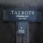 Talbots  Womens Quilted Vest Size LP Brown Snap Button Fleece Lined Equestrian Photo 4