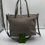 Kate Spade  Nylon Tote Bag Shoulder Crossbody Grey Silver Hardware Photo 0