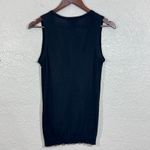 BCBGMAXAZRIA Sweater Vest Cardigan Large Pima Cotton Pockets Snap Luxury Gothic Photo 7