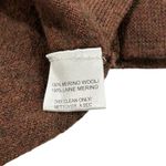 Trina Turk Medium Brown Sweater Classic Cardigan Button Front 100% Merino Wool Photo 6