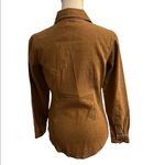 DG2 Embellished Distressed Wash Denim Shacket Brown Size XS Photo 4