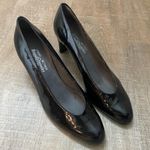 Stuart Weitzman  Black Patent Leather Pumps Women’s 8 Block Heel Career Luxury Photo 1