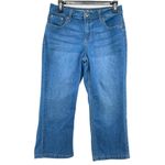 Merona Women’s Mid-Rise Medium Wash Cropped Denim Jeans Size 4 Regular Photo 11
