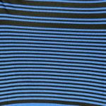 Joseph Ribkoff  Shirt Womens‎ 10 Blue Black Striped Ruched Zip Up Modern Retro Photo 5