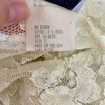 Whimsygoth Vintage Made in USA Cream White Sheer Floral Lace Midi Maxi Dress L Size L Photo 7