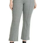 Lysse NWT Lyssé Plus Women's Size XL Harley Gingham Jacquard Wide-Leg Crop Ankle Pants Photo 0