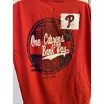 Majestic Men’s Red Philadelphia Phillies Cotton Tshirt One Citizens Bank Way 2XL Photo 5