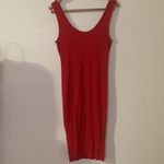 Ambiance Vibrant Red Midi Dress Size L Photo 4