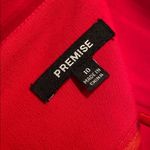 Premise career skirt knee length pink slit zip up Photo 5