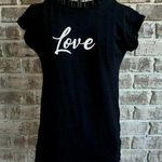 Christian Siriano Love tee top XS Black Short Sleeve Style Casual Trendy… Photo 0